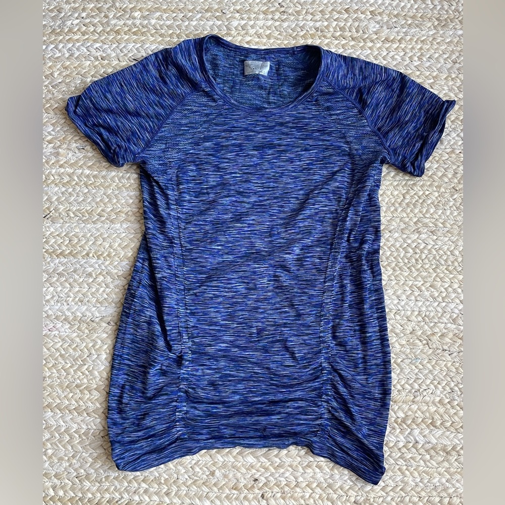Athleta Fastest Track Top in Sapphire Blue Heather size Large EUC